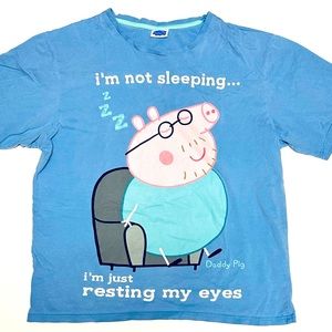 Daddy Pig (from Peppa Pig) pajamas set (shirt and shorts)